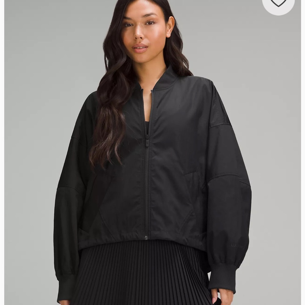 Lululemon Black Bomber Zip Up